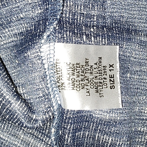 NWT☆POOF!☆NY☆Plus Size 1X Navy Casual/ Dressy 2pc Skirt Top Set☆Made in USA - Picture 15 of 16